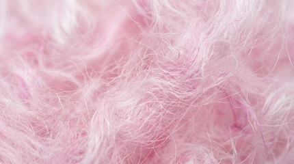 Fototapeta premium Softness Concept Pink Faux Fur Fabric Texture Isolated Macro Shot on a transparent background