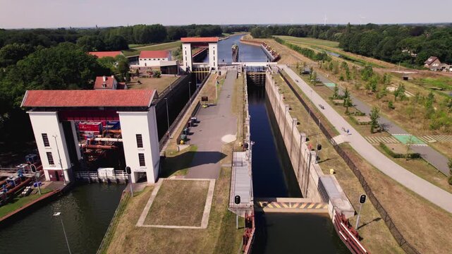 Engineering and waterway inland shipping infrastructure during drought and low water levels