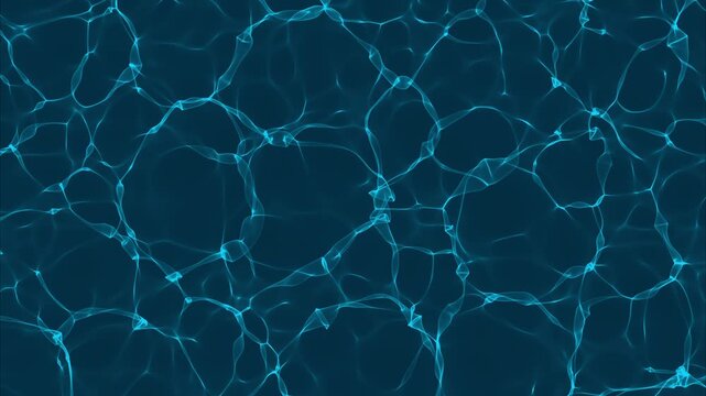 Abstract reflections, moving rays of caustics on a blue background