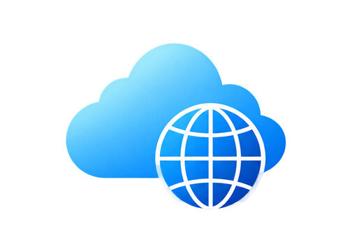 cloud data connectivity worldwide icon