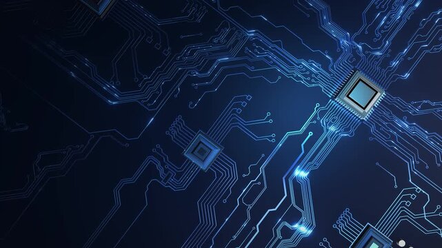 Multiple processors link circuit paths, artificial intelligence hardware. machine learning explainers, semiconductor presentations, computing system 19 stories about automated data processing.