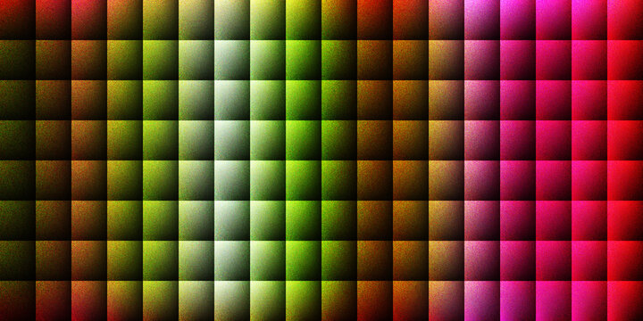 multicolor square grid with subtle texture transitions through rainbow hues providing vibrant abstract backdrop.