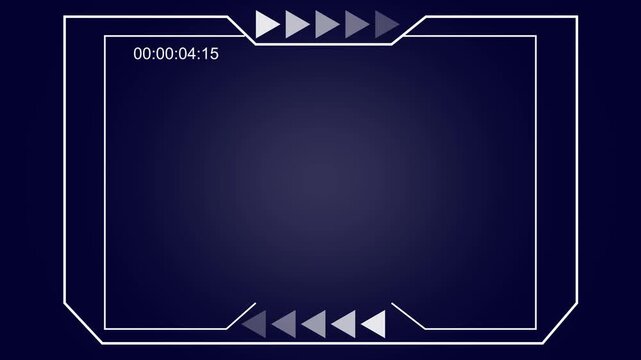 Digital interface animation displays active play buttons and timers. High tech telemetry screens drive the digital interface. Modern cyber graphics guide this digital interface.