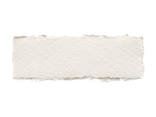 Obraz premium Torn watercolor paper strip with rough edges isolated on transparent background for creative design projects