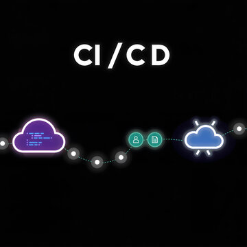 DevOps CI/CD Cloud Pipeline Technology Concept