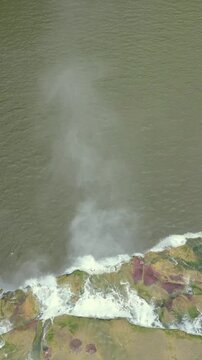 Vertical Aerial View of Keoti Waterfall Rewa Madhya Pradesh India