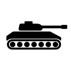 Obraz premium Tank icon flat outline in black