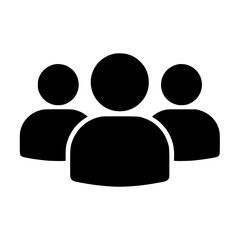 Fototapeta na wymiar Third party icon flat outline in black