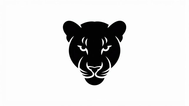 Fierce leopard head logo icon, bold vector animal illustration designed for branding, sports, apparel, and merchandise.