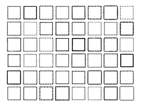 Square frames and patterned borders vector collection