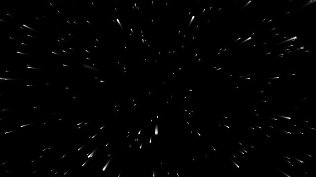 Abstract hyperspace warp jump flying space stars streaks speed motion background loop video