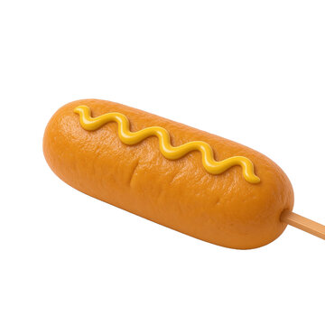 Corn Dog with mustard
