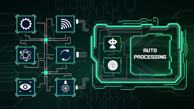 Automated auto processing system screen handling cloud data transfer, high speed computation and microchip execution