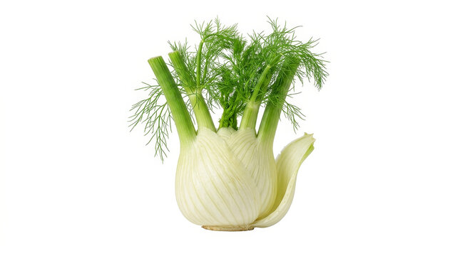 Fresh white bulb vegetable growing in garden soil