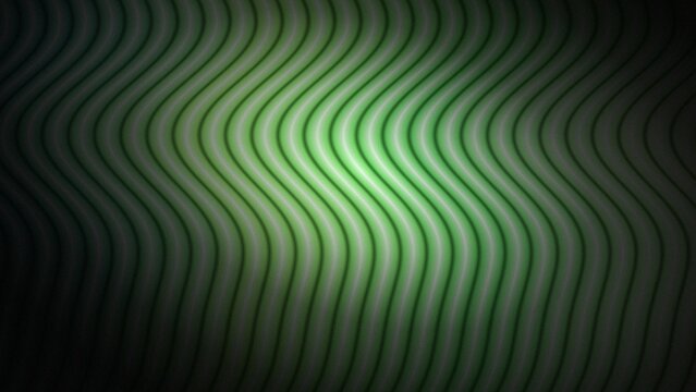 Green wavy lines create a textured ribbed background pattern