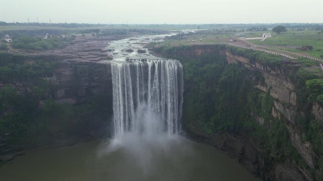 Aerial View of Keoti Waterfall Rewa Madhya Pradesh India