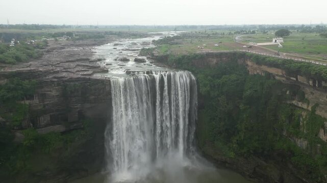Aerial View of Keoti Waterfall Rewa Madhya Pradesh India