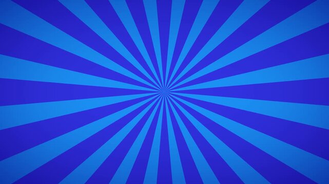 Vibrant blue radial sunburst background with dynamic striped design and central light effect