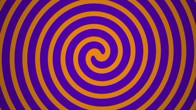 Vibrant Purple and Orange Abstract Spiral Pattern Creating a Hypnotic Swirling Vortex Background