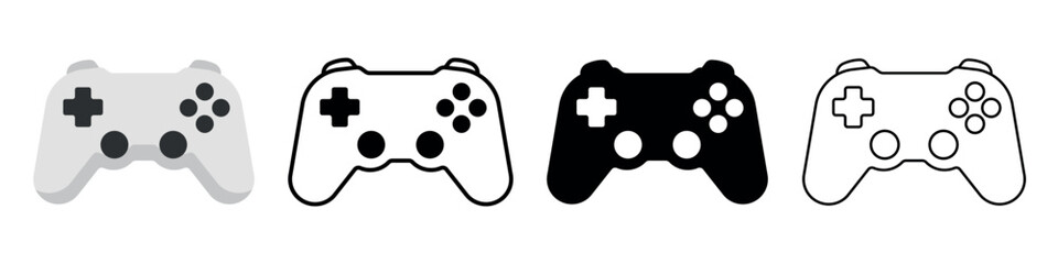 Gamepad icons. Gaming device icons Video controller sign. Streamer & Gaming Assets © Kateryna