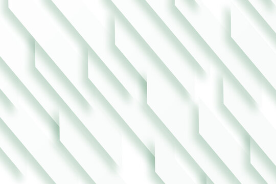 Abstract white 3D diagonal geometric background with soft shadow