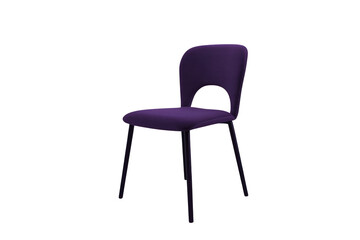 Obraz premium Modern Purple Upholstered Dining Chair