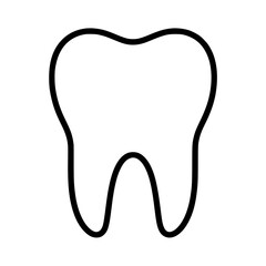 Obraz premium Tooth icon flat outline in black