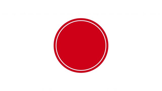 Red Circle Solid Animated Icon With Alpha Channel. Contrast, Duality, And Choice Representation Silhouette Motion Graphic. On Transparent Background
