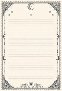 gothic stationery, gothic writing paper, printable stationery, lined writing paper, victorian stationery, dark romantic paper, gothic journal, printable letter, witchy stationery, dark academia, lette