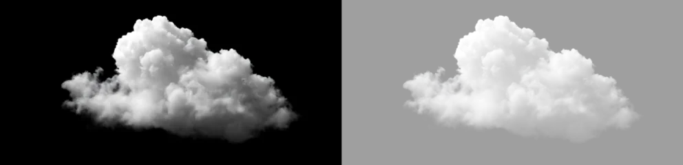 Realistic white cloud isolated on transparent background. Fluffy cumulus cloud element for sky overlay © Антон Миргородський