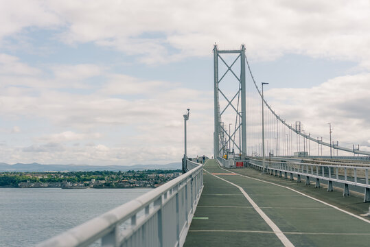 Forth Road Bridge suspension bridge spanning the Firth of Forth between Edinburgh and Fife, Scotland, UK - 4 September 2026.