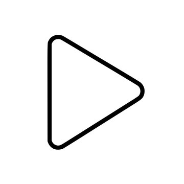 Playback icon flat outline in black