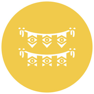 Brazillian Flag Bunting Vector Icon