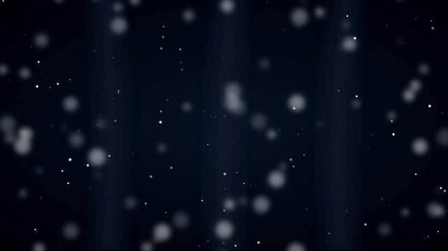 Cinematic slow motion of falling snow particles 4K video