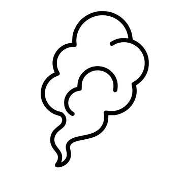 Smoke icon flat outline in black