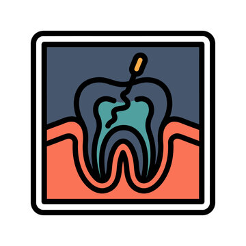 Root Canal Endodontic File X-Ray Icon for Endodontics