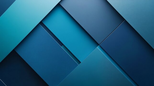 Geometric blue abstract background with overlapping rectangles and texture