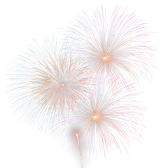 Obraz premium Soft Glowing Fireworks Explosion with Pastel Light Effects
