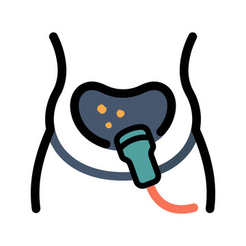 Gallbladder Stones Cholelithiasis Ultrasound Icon for Hepatology
