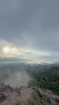 clouds over the mountains