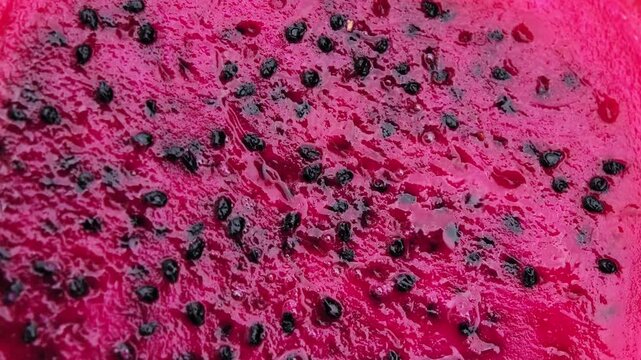 Fresh Red Dragon Fruit in a Woven Basket