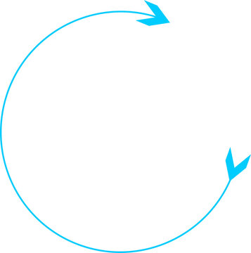 Circular arrow indicating a continuous cycle or process