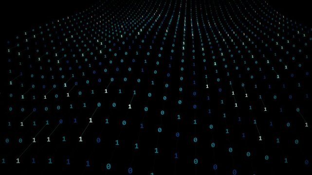 Binary code matrix digital data background
