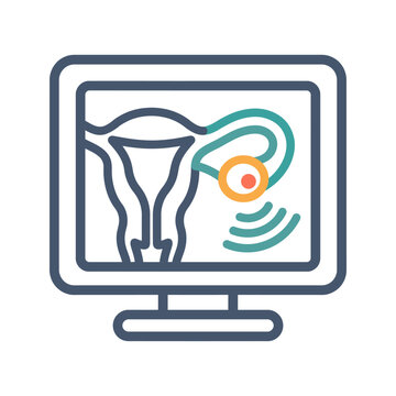 Ectopic Pregnancy Transvaginal Ultrasound Icon for Obstetrics
