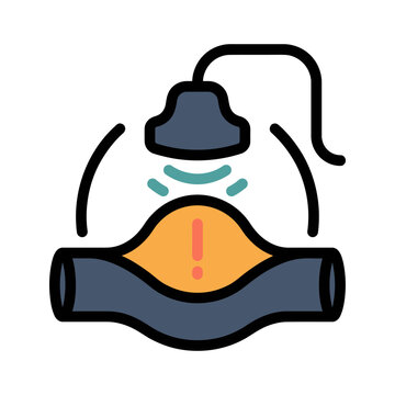 Abdominal Aortic Aneurysm AAA Ultrasound Icon for Cardiology
