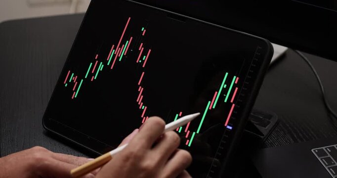 Financial market analysis concept showing price trends, investment planning and data-driven decision making for trading, portfolio management and modern digital finance.
