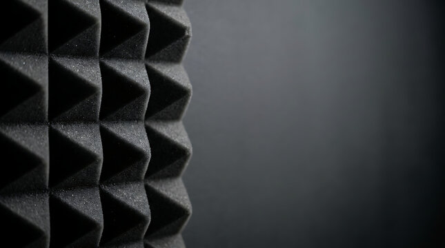 Professional Gray Acoustic Foam Panels for Soundproofing and Noise Reduction in a Recording Studio Environment