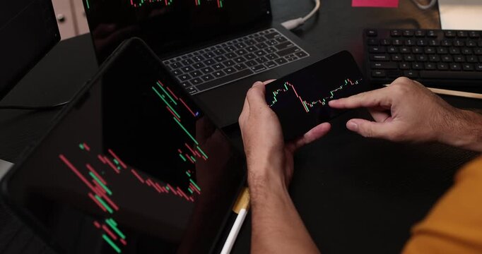 Financial market analysis concept showing price trends, investment planning and data-driven decision making for trading, portfolio management and modern digital finance.