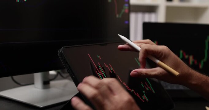 Financial market analysis concept showing price trends, investment planning and data-driven decision making for trading, portfolio management and modern digital finance.