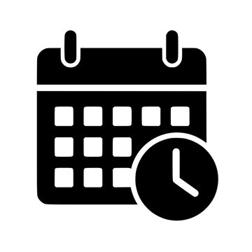 Appointment icon flat outline in black